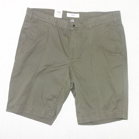NEW BRAX BRISTOL Shorts Olive Green Regular Fit Men's 40 Waist 10.5" Inseam - Picture 1 of 5